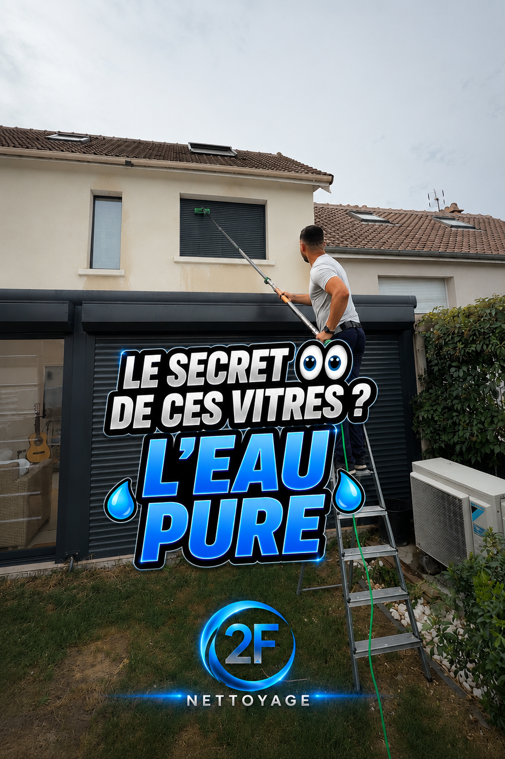 Nettoyage de vitres à l'eau pure — 2F Nettoyage